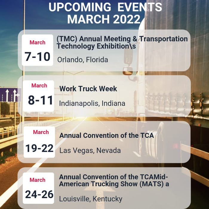 Upcoming Trucking Conferences and Trade Shows - March 2022