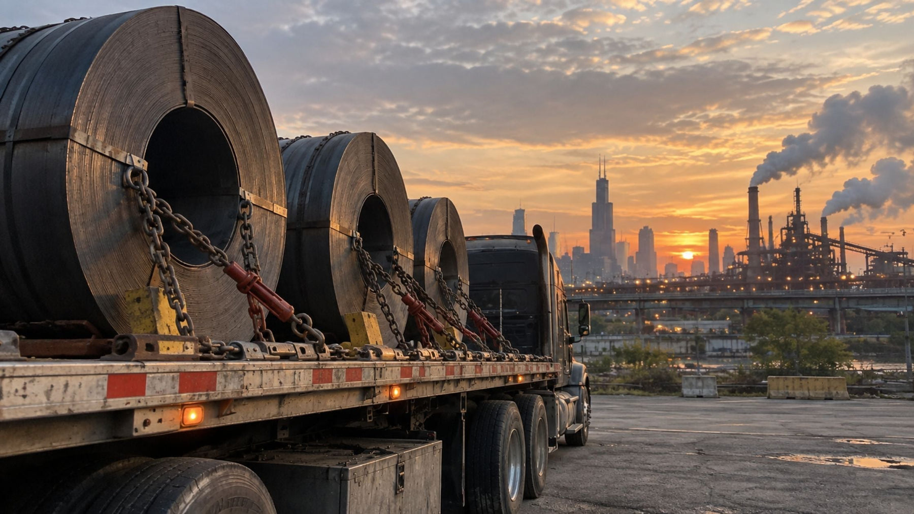 Hauling Steel Around Chicago & Gary: A Flatbed Securement Guide