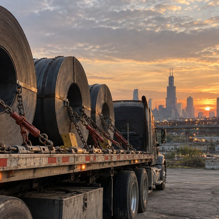 Hauling Steel Around Chicago & Gary: A Flatbed Securement Guide