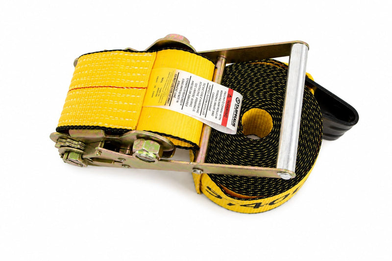 4”x30' Ratchet Strap with Flat Hooks - 5,400lbs WLL