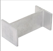 High-strength aluminum load leveler lumber clip, 6 inches wide and 1 pound in weight, designed to secure hardwood lumber in step deck trailer systems. Sold individually; three clips needed per leveler. 