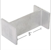 High-strength aluminum load leveler lumber clip, 6 inches wide and 1 pound in weight, designed to secure hardwood lumber in step deck trailer systems. Sold individually; three clips needed per leveler 