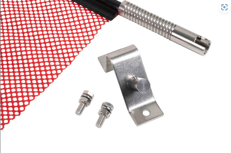 EZ Mount Spring Loaded 18" x 18" Mesh Safety Flag DOT Compliant