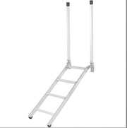 Aluminum EZ Deck Step® trailer ladder by HD Ramps, featuring pin clamp attachment, caster wheels, and 375-pound weight capacity.