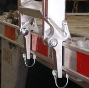 Aluminum EZ Deck Step® trailer ladder by HD Ramps, featuring pin clamp attachment, caster wheels, and 375-pound weight capacity.