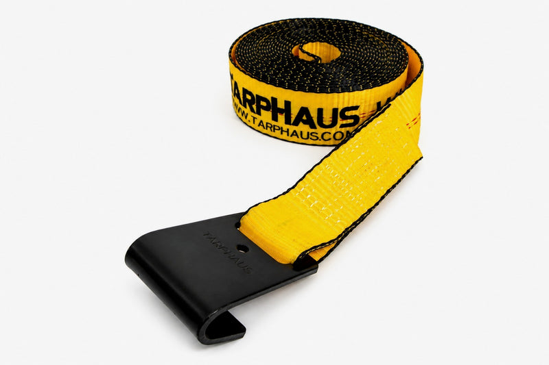 2"x30' Yellow Winch Strap with Flat Hook