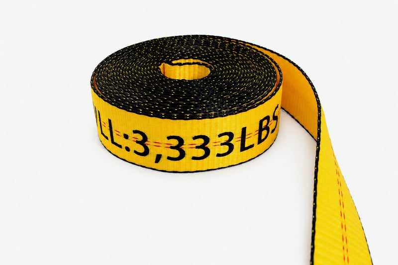 2"x30' Yellow Winch Strap with Flat Hook
