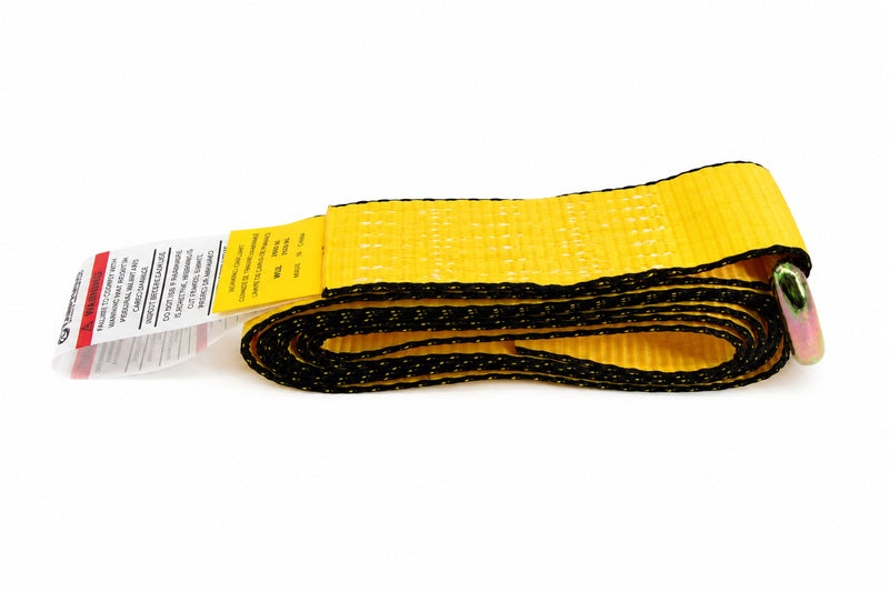 2"x12' Winch Lasso Strap w/ "O" Ring Auto Tow Tie Down Wheel Net