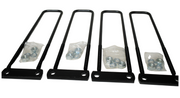 TarpHaus Cab Rack U-Bolt Install Kit featuring 4 U-bolts, tie plates, and nuts; dimensions: 19-5/8 inches long by 3-21/32 inches wide.