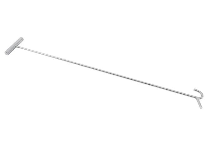 TarpHaus Chrome Fifth Wheel Pin Puller with J-Hook – 1.7 lbs