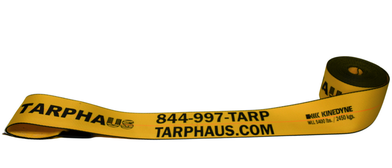 4'' x 30' Gold Winch Strap w/ Flat Hook - Kinedyne