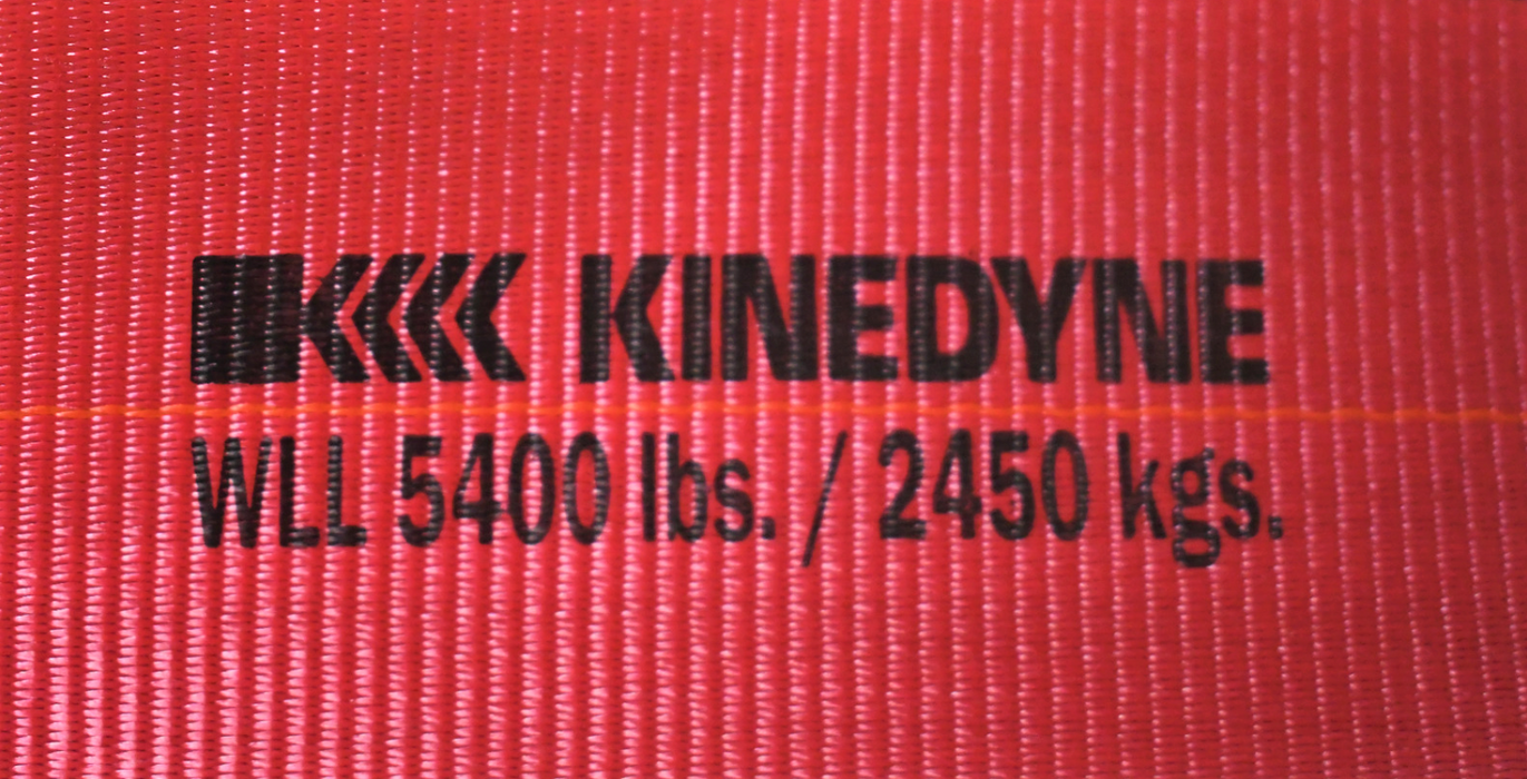 Kinedyne 4'' x 30' Red Winch Strap w/Flat Hook