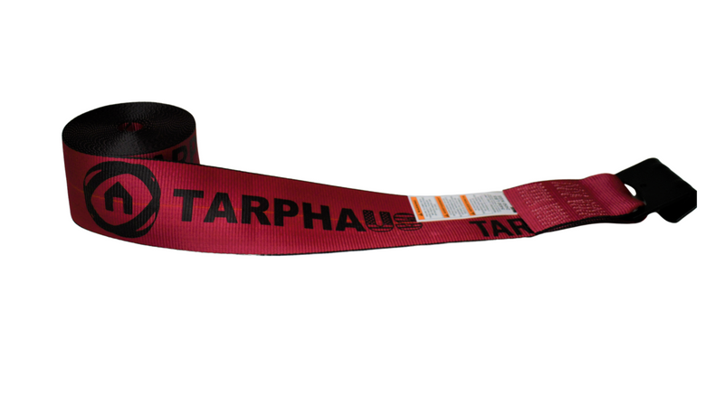 Kinedyne 4'' x 30' Red Winch Strap w/Flat Hook