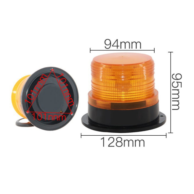 Rechargeable Amber LED Beacon Warning Light for Trucks & Equipment