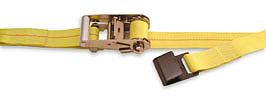 2" x 30' Ratchet Strap with Flat Hooks-Gold