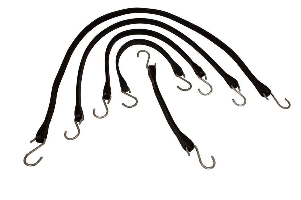 15" Tarp Bungee Strap with Crimped Hooks