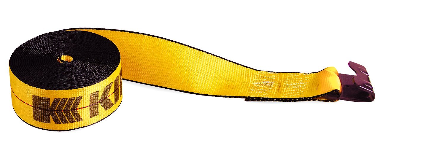 4'' x 30' Gold Winch Strap w/ Flat Hook - Kinedyne