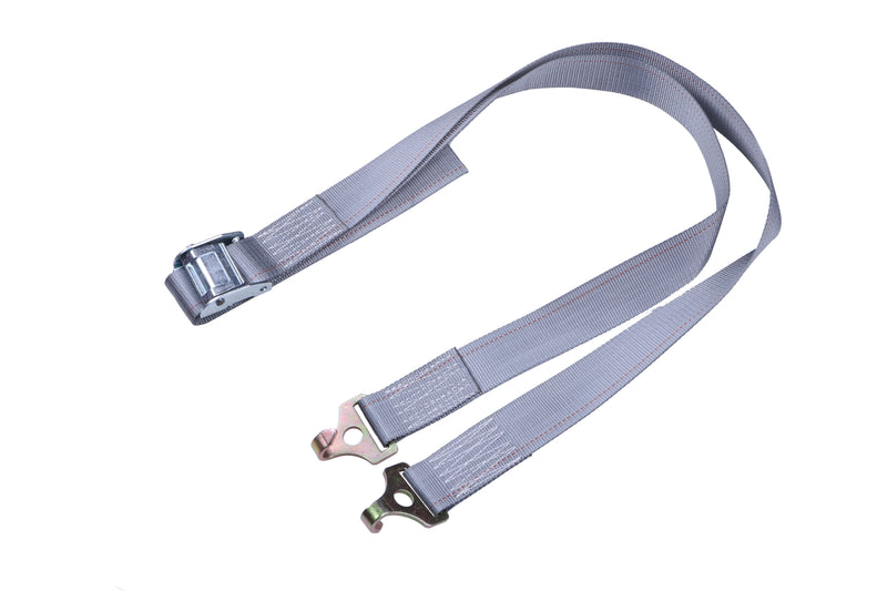 2” x 16' E-Track Ratchet Strap, 1,333 lbs WLL -Grey