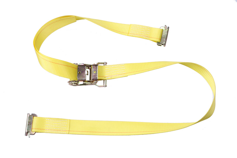 2” x 12' E Track Ratchet Strap (Yellow)