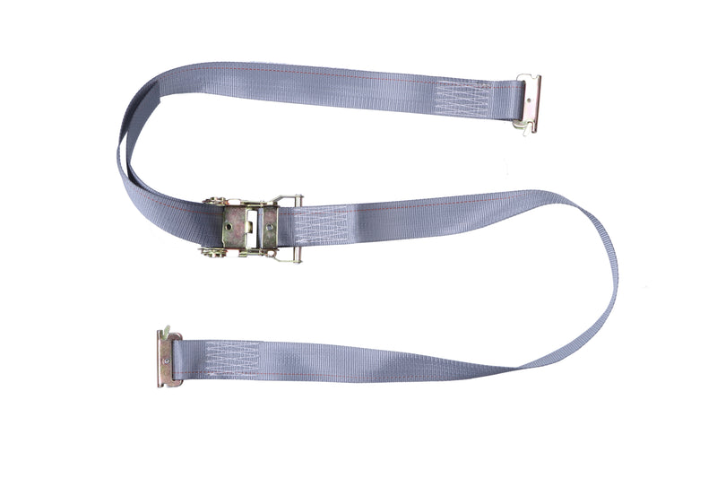 2” x 16' E-Track Ratchet Strap, 1,333 lbs WLL -Grey