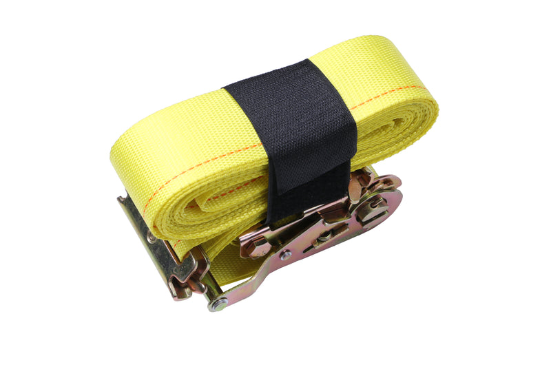 2” x 12' E Track Ratchet Strap (Yellow)