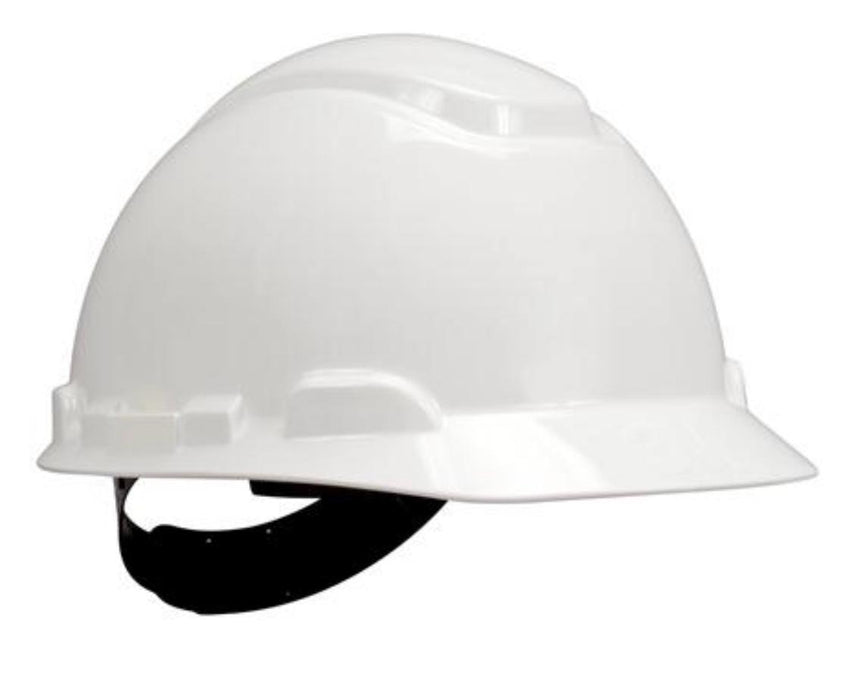 White Hard Hat with 4-Point Pinlock Suspension